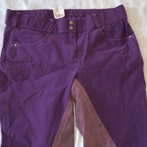 Tuscany purple full seat ultrasuede breeches dressage riding size 36 measure 32” - Picture 2 of 9